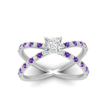 Load image into Gallery viewer, cross-band-princess-cut-engagment-ring-with-purple-topaz-white-gold-FD9890PRRGVITOANGLE5-NL-WG_4810d2cf-b596-4855-bbcb-5c25914f9ddb.jpg?v=1760525926