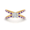 Load image into Gallery viewer, cross-band-princess-cut-engagment-ring-with-purple-topaz-yellow-gold-FD9890PRRGVITO-NL-YG_afce3b3f-54e7-4bfe-a684-a84416cc043f.jpg?v=1760525926
