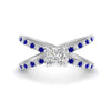 Load image into Gallery viewer, cross-band-princess-cut-engagment-ring-with-sapphire-white-gold-FD9890PRRGSABL-NL-WG_c5a9af95-2385-45a2-aed4-a3c26628dd05.jpg?v=1760525925