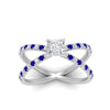 Load image into Gallery viewer, cross-band-princess-cut-engagment-ring-with-sapphire-white-gold-FD9890PRRGSABLANGLE5-NL-WG_9a39c368-ecc7-4ae3-b591-39f2470e05b3.jpg?v=1760525926