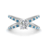 Load image into Gallery viewer, cross-band-radiant-cut-engagment-ring-with-blue-topaz-white-gold-FD9890RARGICBLTO-NL-WG.jpg?v=1760525827
