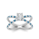 Load image into Gallery viewer, cross-band-radiant-cut-engagment-ring-with-blue-topaz-white-gold-FD9890RARGICBLTOANGLE5-NL-WG.jpg?v=1760525827
