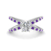 Load image into Gallery viewer, cross-band-radiant-cut-engagment-ring-with-purple-topaz-white-gold-FD9890RARGVITO-NL-WG_c44e8392-fbc8-47d3-bf99-4b734b345e59.jpg?v=1760525936