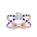 Load image into Gallery viewer, cross-band-radiant-cut-engagment-ring-with-sapphire-rose-gold-FD9890RARGSABLANGLE5-NL-RG_ff84be5f-c6e9-451b-868d-9adf225cd527.jpg?v=1760525935
