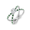 Load image into Gallery viewer, cross-band-round-cut-engagment-ring-with-emerald-white-gold-FD9890RORGEMGRANGLE2-NL-WG_828ba5d6-4400-4f5b-b555-380e27e89283.jpg?v=1760525945