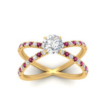 Load image into Gallery viewer, cross-band-round-cut-engagment-ring-with-pink-sapphire-yellow-gold-FD9890RORGSADRPIANGLE5-NL-YG_cd6375c0-56f4-4602-a5a2-1cd1b8e07ef6.jpg?v=1760525945
