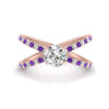Load image into Gallery viewer, cross-band-round-cut-engagment-ring-with-purple-topaz-rose-gold-FD9890RORGVITO-NL-RG_a8994290-1faf-40be-adf0-2bbcaf359ff7.jpg?v=1760525946
