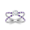 Load image into Gallery viewer, cross-band-round-cut-engagment-ring-with-purple-topaz-white-gold-FD9890RORGVITOANGLE5-NL-WG_93601b19-a2c7-423c-9a59-97215df28685.jpg?v=1760525946