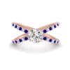 Load image into Gallery viewer, cross-band-round-cut-engagment-ring-with-sapphire-rose-gold-FD9890RORGSABL-NL-RG_5a548f63-631d-4ec7-b60e-fcc9394c01d7.jpg?v=1760525945