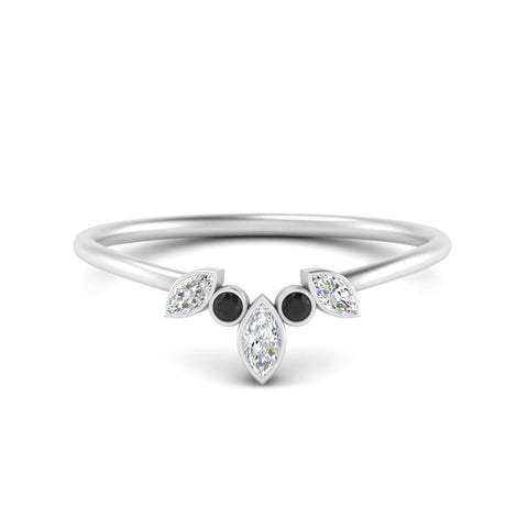 Crown Bezel Curved Band Ring
