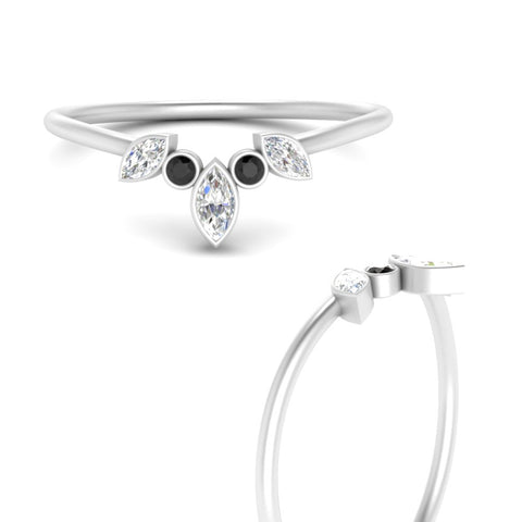 Crown Bezel Curved Band Ring