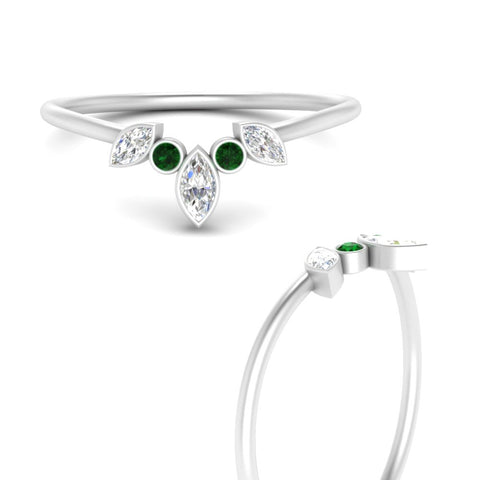 Crown Bezel Curved Band Ring