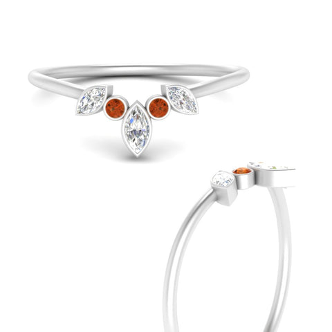 Crown Bezel Curved Band Ring