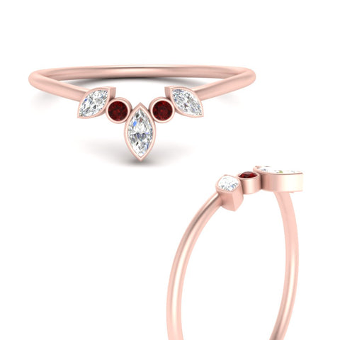 Crown Bezel Curved Band Ring