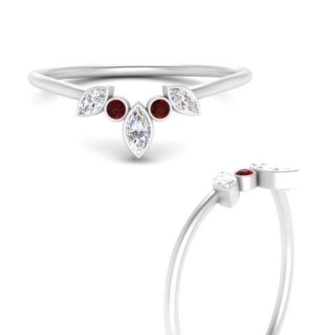 Crown Bezel Curved Band Ring