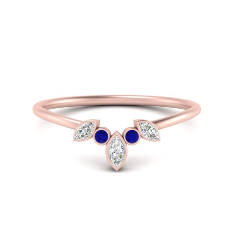 Crown Bezel Curved Band Ring