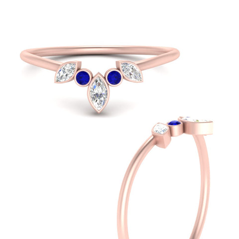 Crown Bezel Curved Band Ring