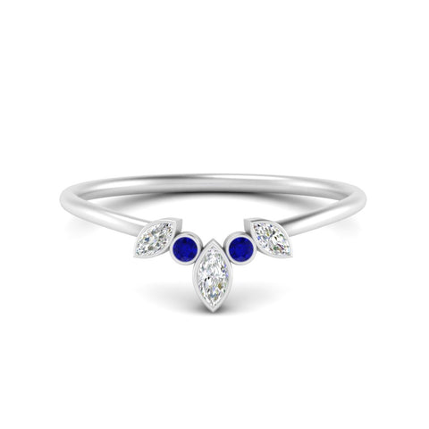 Crown Bezel Curved Band Ring