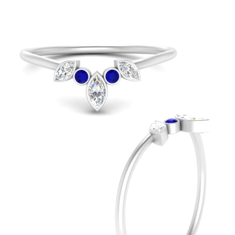 Crown Bezel Curved Band Ring