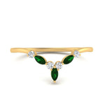 Load image into Gallery viewer, crown-marquise-emerald-and-round-diamond-band-in-FD9612BGEMGR-NL-YG
