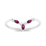 Load image into Gallery viewer, crown-marquise-pink-sapphire-and-round-diamond-band-in-FD9612BGSADRPI-NL-WG
