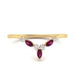 Load image into Gallery viewer, crown-marquise-pink-sapphire-and-round-diamond-band-in-FD9612BGSADRPI-NL-YG
