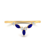 Load image into Gallery viewer, crown-marquise-sapphire-and-round-diamond-band-in-FD9612BGSABL-NL-YG
