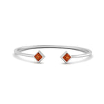 Load image into Gallery viewer, cuff-band-square-orange-sapphire-stacking-ring-in-white-gold-FD9402PRRGSAOR-NL-WG.jpg
