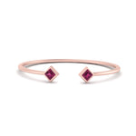Load image into Gallery viewer, cuff-band-square-pink-sapphire-stacking-ring-in-rose-gold-FD9402PRRGSADRPI-NL-RG.jpg
