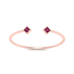 Load image into Gallery viewer, cuff-band-square-pink-sapphire-stacking-ring-in-rose-gold-FD9402PRRGSADRPI-NL-RG.jpg
