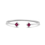 Load image into Gallery viewer, cuff-band-square-pink-sapphire-stacking-ring-in-white-gold-FD9402PRRGSADRPI-NL-WG.jpg
