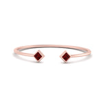 Load image into Gallery viewer, cuff-band-square-ruby-stacking-ring-in-rose-gold-FD9402PRRGRUDR-NL-RG.jpg
