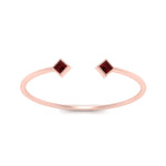 Load image into Gallery viewer, cuff-band-square-ruby-stacking-ring-in-rose-gold-FD9402PRRGRUDR-NL-RG.jpg
