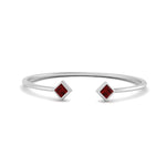 Load image into Gallery viewer, cuff-band-square-ruby-stacking-ring-in-white-gold-FD9402PRRGRUDR-NL-WG.jpg
