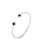 Load image into Gallery viewer, cuff-band-square-ruby-stacking-ring-in-white-gold-FD9402PRRGRUDR-NL-WG.jpg
