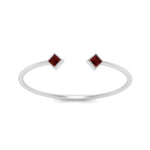 Load image into Gallery viewer, cuff-band-square-ruby-stacking-ring-in-white-gold-FD9402PRRGRUDR-NL-WG.jpg
