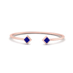 Load image into Gallery viewer, cuff-band-square-sapphire-stacking-ring-in-rose-gold-FD9402PRRGSABL-NL-RG.jpg
