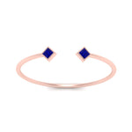 Load image into Gallery viewer, cuff-band-square-sapphire-stacking-ring-in-rose-gold-FD9402PRRGSABL-NL-RG.jpg
