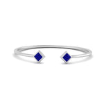 Load image into Gallery viewer, cuff-band-square-sapphire-stacking-ring-in-white-gold-FD9402PRRGSABL-NL-WG.jpg

