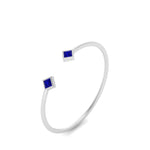 Load image into Gallery viewer, cuff-band-square-sapphire-stacking-ring-in-white-gold-FD9402PRRGSABL-NL-WG.jpg
