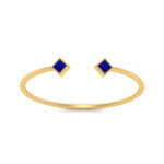 Load image into Gallery viewer, cuff-band-square-sapphire-stacking-ring-in-yellow-gold-FD9402PRRGSABL-NL-YG.jpg

