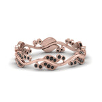 Load image into Gallery viewer, curve-bezel-set-vintage-black-diamond-band-in-rose-gold-FDEWB8346BGBLACK-NL-RG-GS

