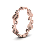 Load image into Gallery viewer, curve-bezel-set-vintage-black-diamond-band-in-rose-gold-FDEWB8346BGBLACK-NL-RG-GS
