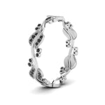 Load image into Gallery viewer, curve-bezel-set-vintage-black-diamond-band-in-white-gold-FDEWB8346BGBLACK-NL-WG-GS
