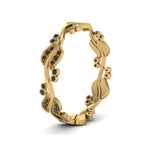 Load image into Gallery viewer, curve-bezel-set-vintage-black-diamond-band-in-yellow-gold-FDEWB8346BGBLACK-NL-YG-GS
