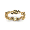 Load image into Gallery viewer, curve-bezel-set-vintage-black-diamond-band-in-yellow-gold-FDEWB8346BGBLACK-NL-YG-GS