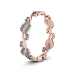 Load image into Gallery viewer, curve-bezel-set-vintage-blue-topaz-band-in-rose-gold-FDEWB8346BGICBLTO-NL-RG-GS
