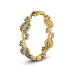 Load image into Gallery viewer, curve-bezel-set-vintage-blue-topaz-band-in-yellow-gold-FDEWB8346BGICBLTO-NL-YG-GS
