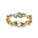 Load image into Gallery viewer, curve-bezel-set-vintage-blue-topaz-band-in-yellow-gold-FDEWB8346BGICBLTO-NL-YG-GS
