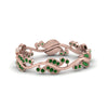 Load image into Gallery viewer, curve-bezel-set-vintage-emerald-band-in-rose-gold-FDEWB8346BGEMGR-NL-RG-GS